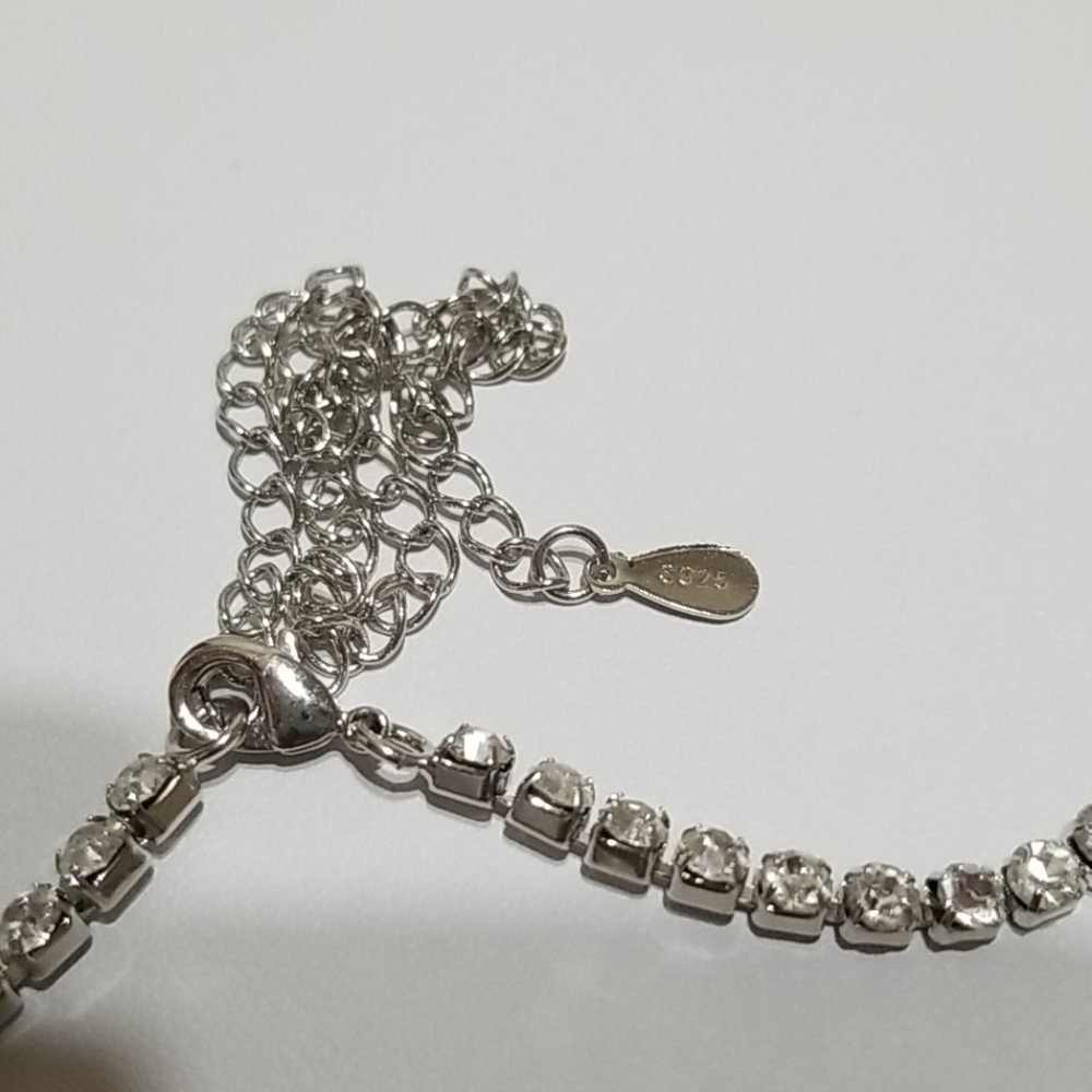 Long Silver CZ Chain - Picture 4 of 6